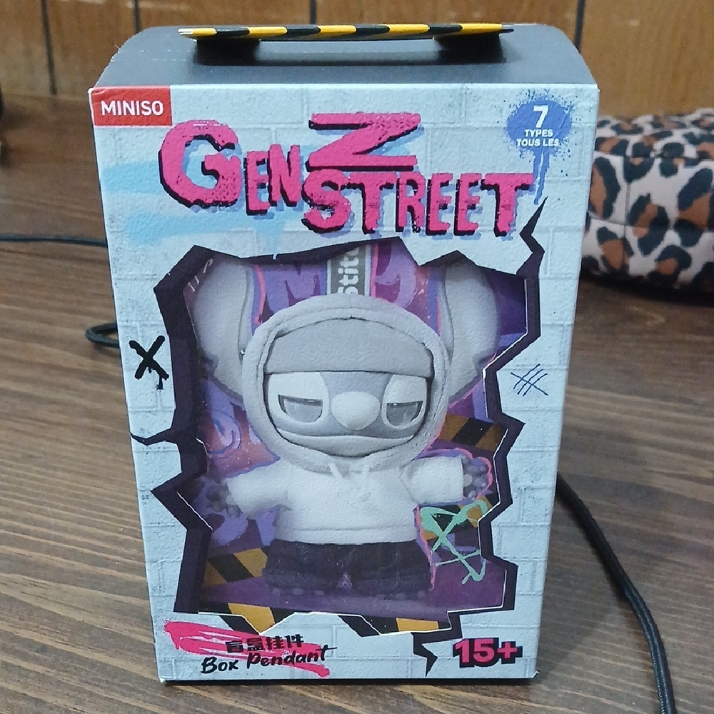 Miniso Disney Stitch GenZ Street Vinyl Plush Pendant UNOPENED PKG